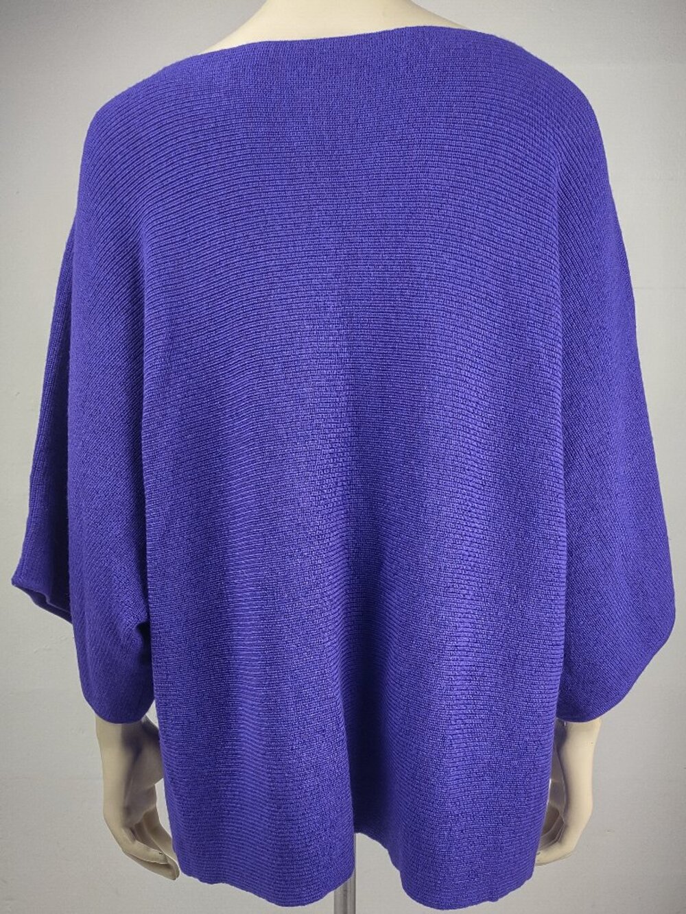 Eileen Fisher purple 100% Merino Wool boxy oversized pullover sweater Large - Picture 4 of 7
